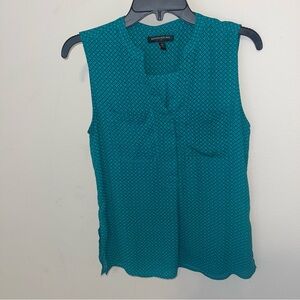 Banana Republic Factory print 1/2 placket sleeveless  top- size XS